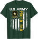 Vintage U.S. Army Proud Dad with American Flag Gift T-Shirt - T-Shirt | Forest