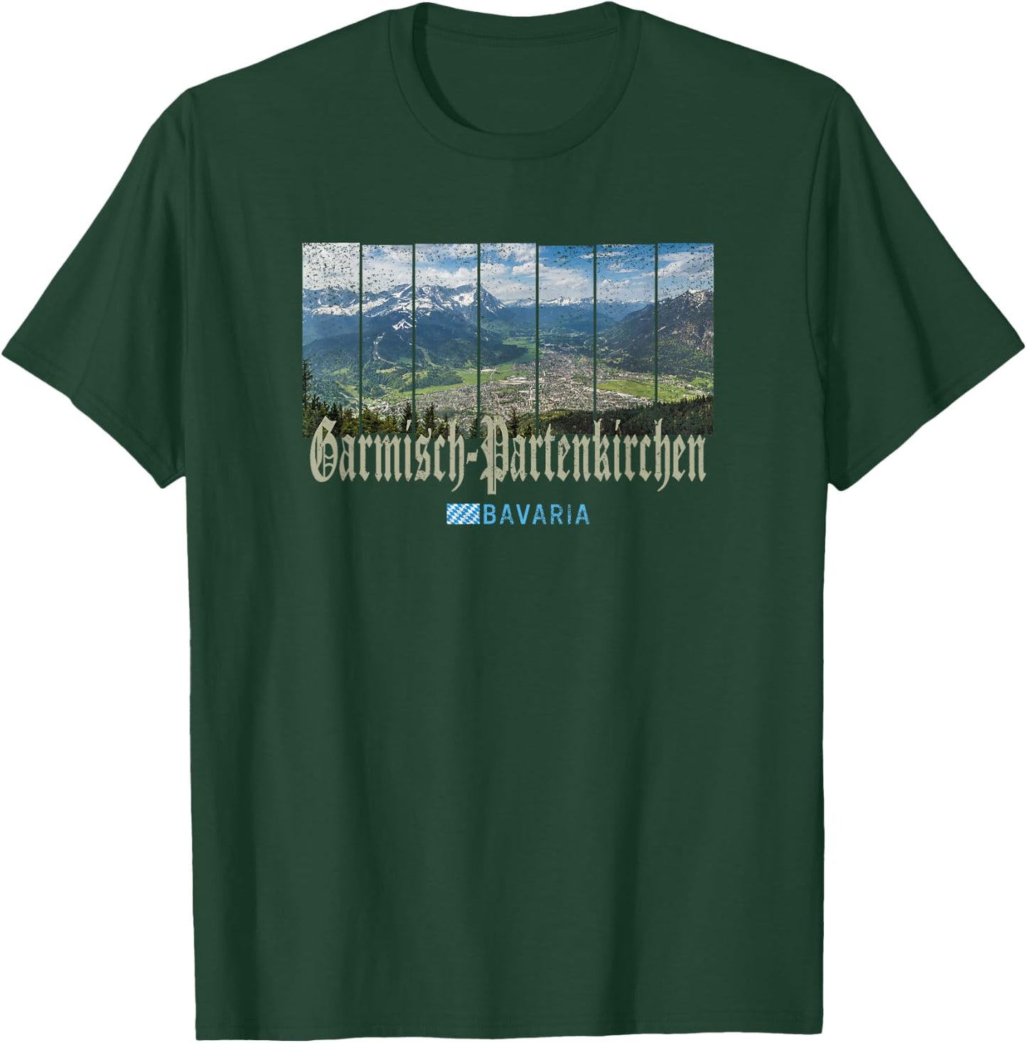 Garmisch-Partenkirchen Vintage Bavaria Germany Souvenir T-Shirt - T-Shirt | Forest