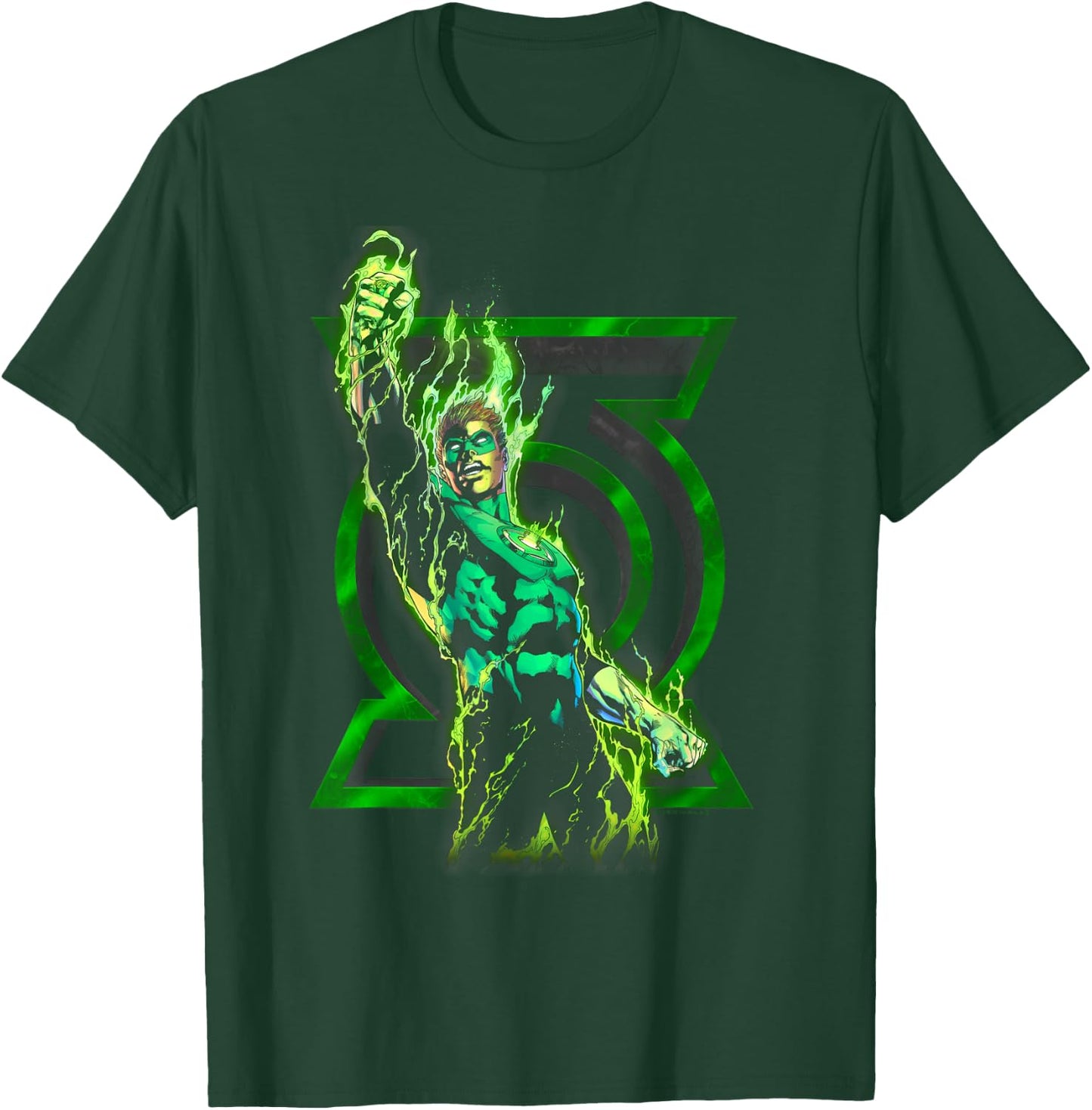 Green Lantern Fully Charged Lantern Small T-Shirt - T-Shirt | Forest