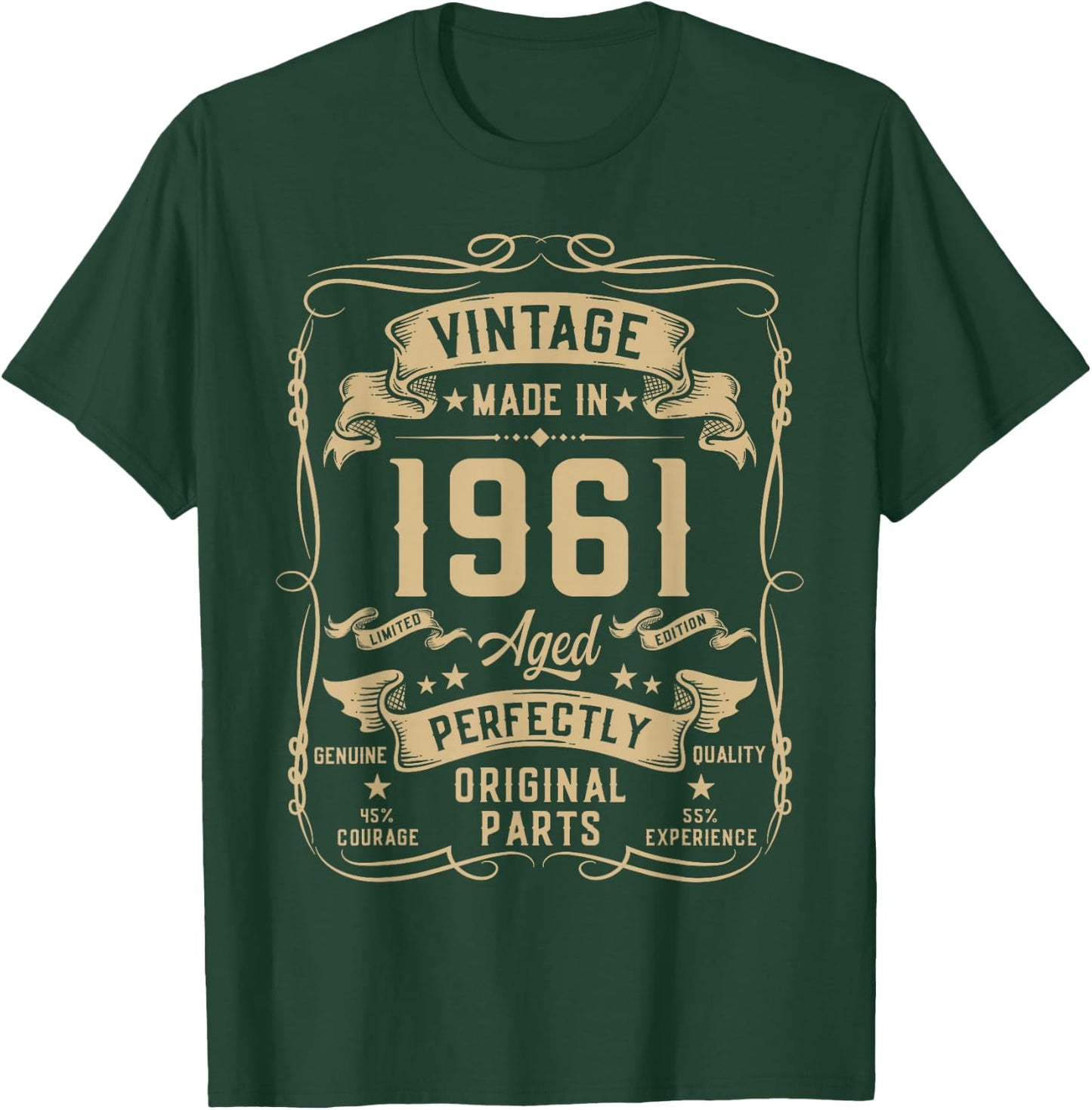 Vintage 1961 64yr 64th Birthday Gifts 64 Years Old T-Shirt - T-Shirt | Forest