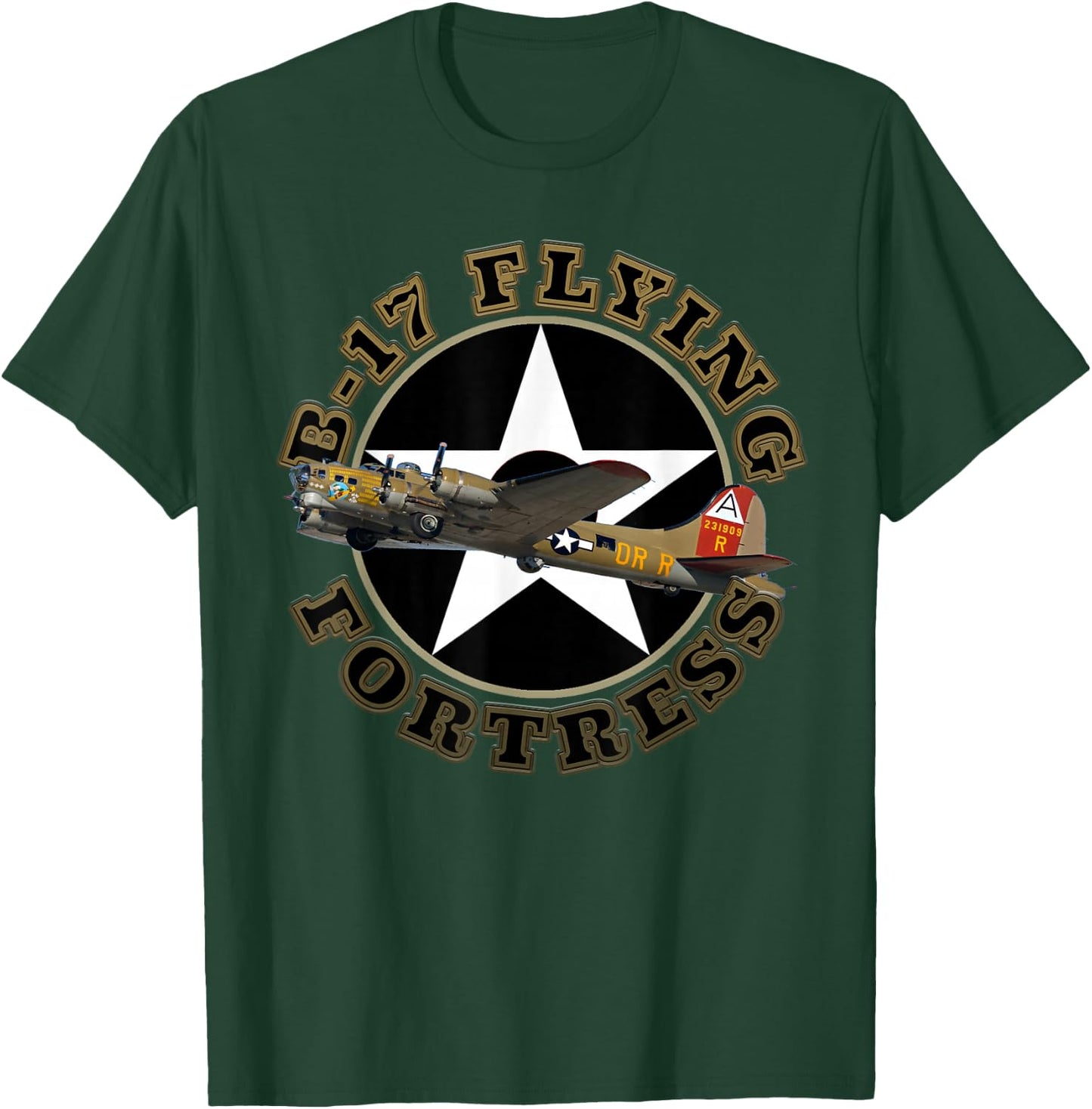B-17 Flying Fortress Heavy Bomber Air Shows Plane Spotting T-Shirt - T-Shirt | Forest