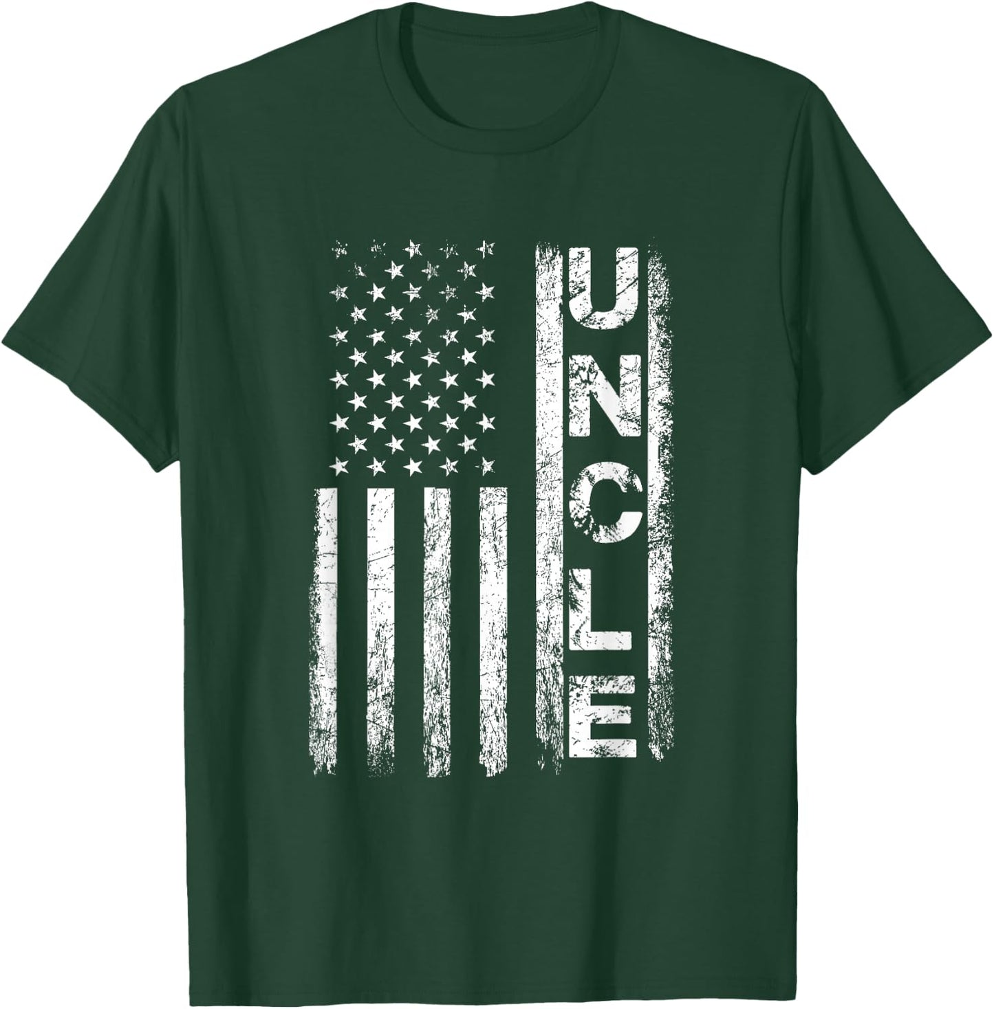 Uncle Vintage American Flag Father's Day 4th of July Uncle T-Shirt - T-Shirt | Forest
