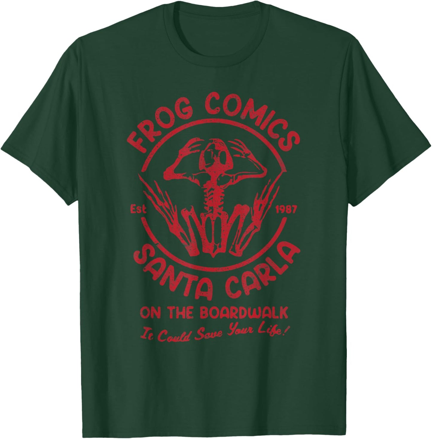 Vintage Frog Comics Santa Carla On The Boardwalk T-Shirt - T-Shirt | Forest