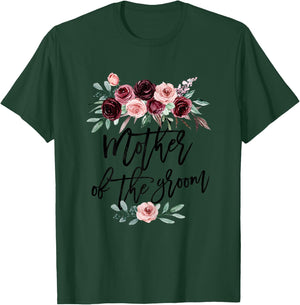 Cute Bridal Shower Wedding Flower Design Mother of the Groom T-Shirt - T-Shirt | Forest