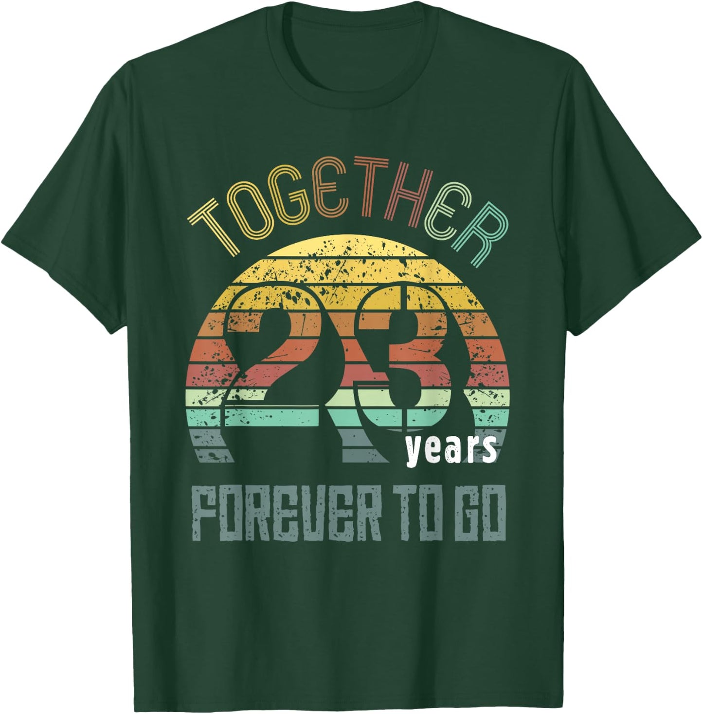 23 Wedding Anniversary for Couple Best 23rd Year of Marriage T-Shirt - T-Shirt | Forest