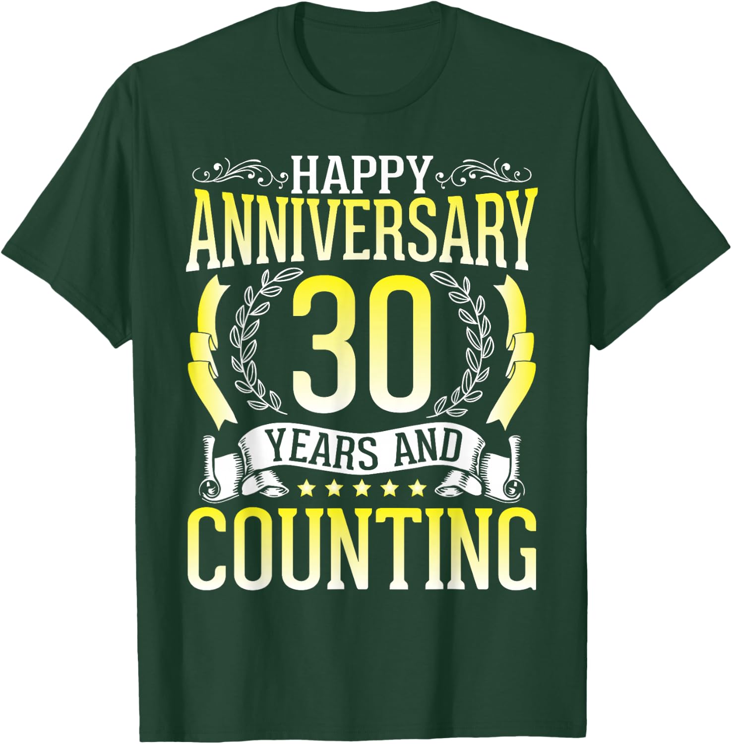 30th Anniversary Congratulations Married Husband Wife T-Shirt - T-Shirt | Forest