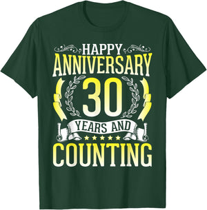 30th Anniversary Congratulations Married Husband Wife T-Shirt - T-Shirt | Forest