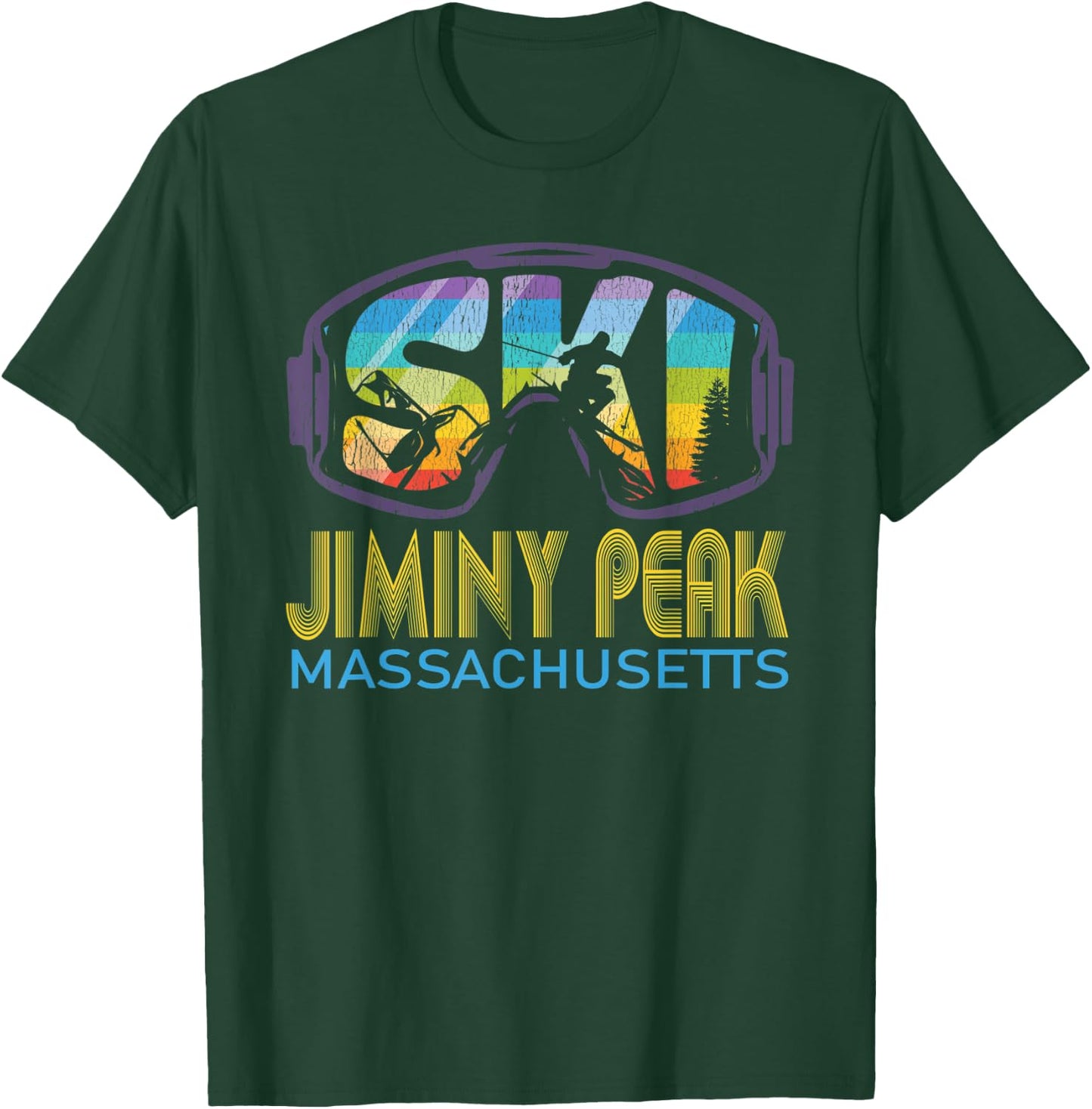 Ski Jiminy Peak Massachusetts Skiing Vacation T-Shirt - T-Shirt | Forest