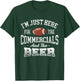I'm Just Here For The Commercials And The Beer - Football T-Shirt - T-Shirt | Forest