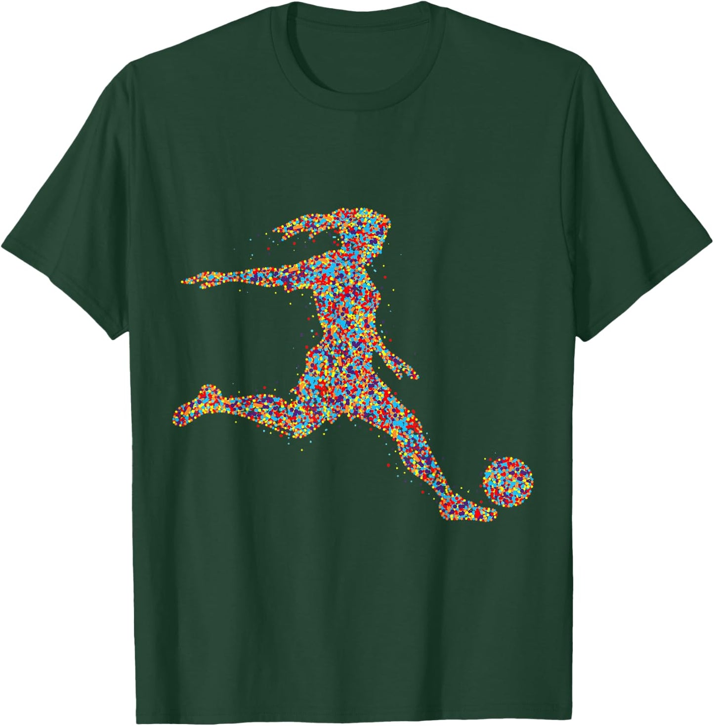 Soccer Women Girl Player T-Shirt - T-Shirt | Forest