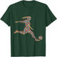 Soccer Women Girl Player T-Shirt - T-Shirt | Forest