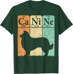 Rough Collie Periodic Table Elements Rough Collie Dog Lover T-Shirt - T-Shirt | Forest