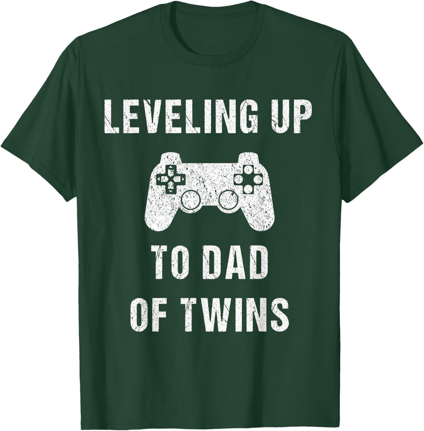 Leveling Up To Dad Of Twins - Shirt for Expecting Daddy T-Shirt - T-Shirt | Forest