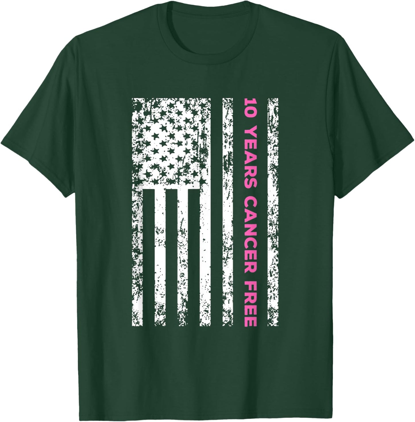 10 Years Breast Cancer Free Survivor T-Shirt - T-Shirt | Forest
