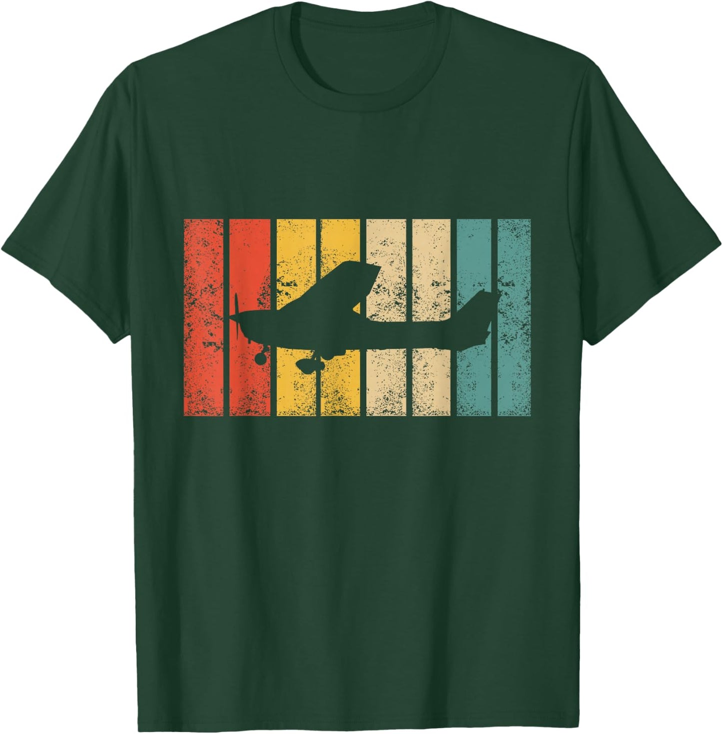 Retro Pilot Aviator - Vintage Airplane Aviation T-Shirt - T-Shirt | Forest