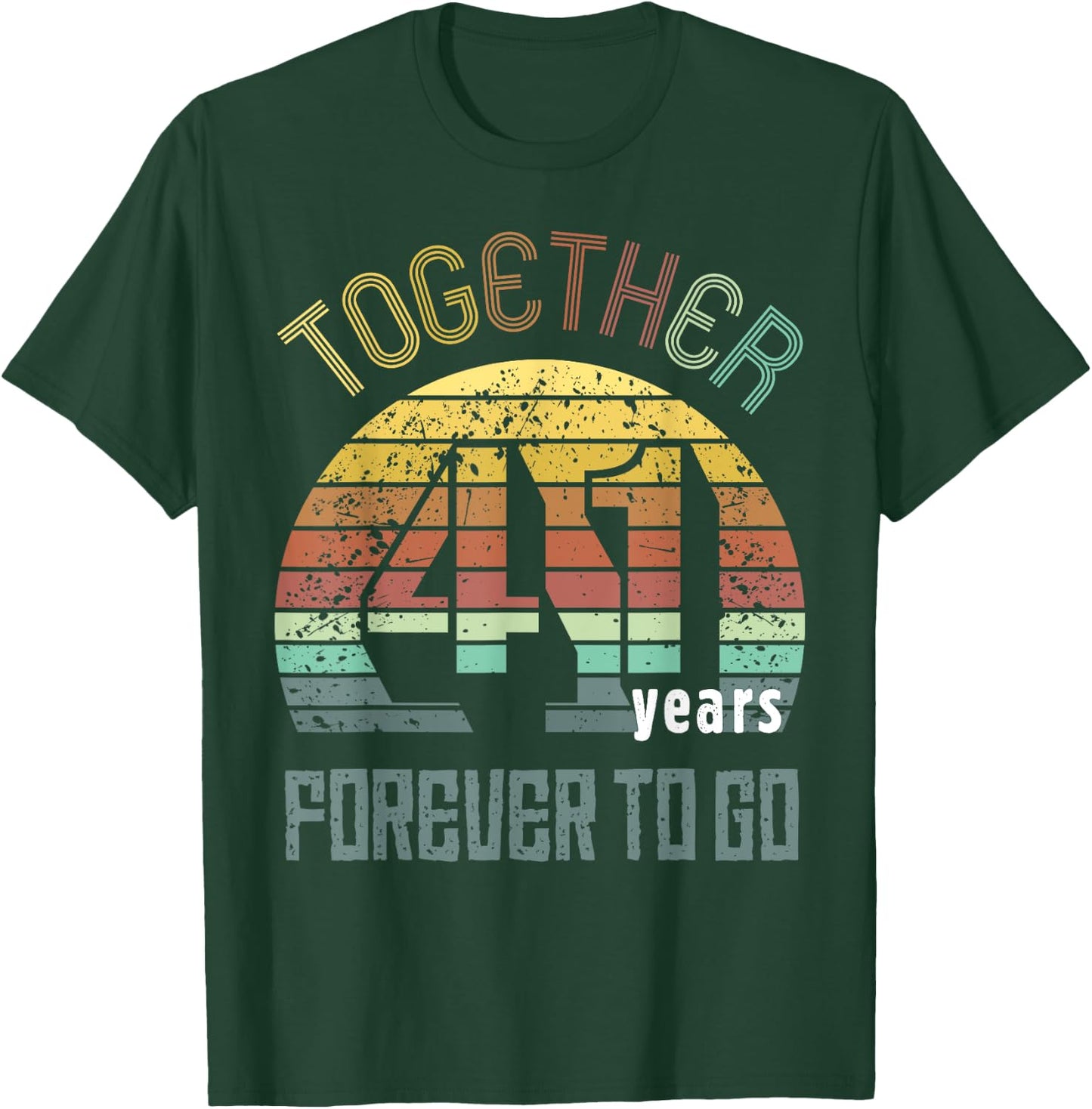 41st Years Wedding Anniversary Gifts For Couples Matching 41 T-Shirt - T-Shirt | Forest