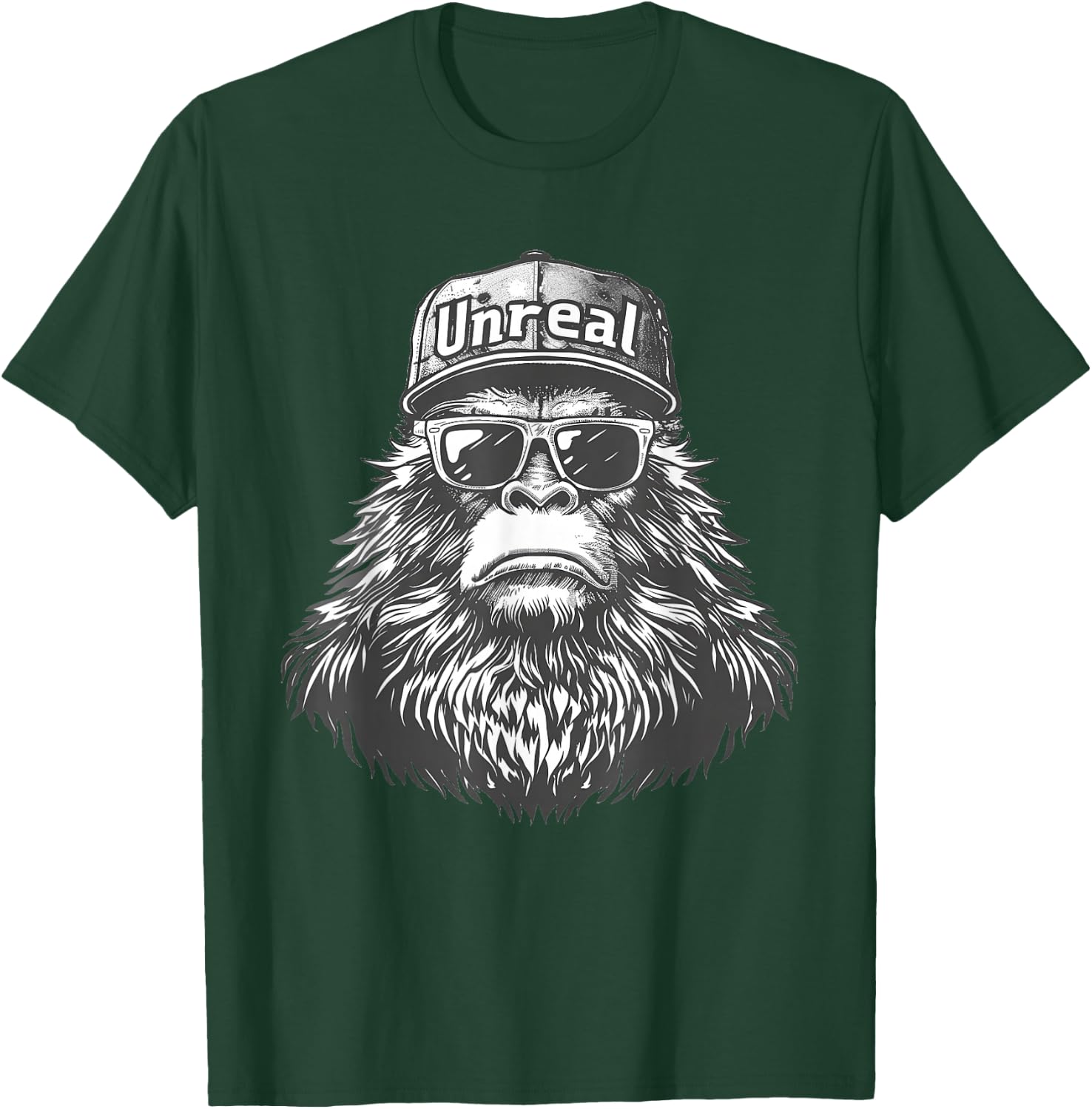 Bigfoot Unreal Funny Sasquatch Disguise Trucker Hat Shades T-Shirt - T-Shirt | Forest