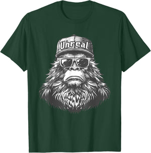 Bigfoot Unreal Funny Sasquatch Disguise Trucker Hat Shades T-Shirt - T-Shirt | Forest