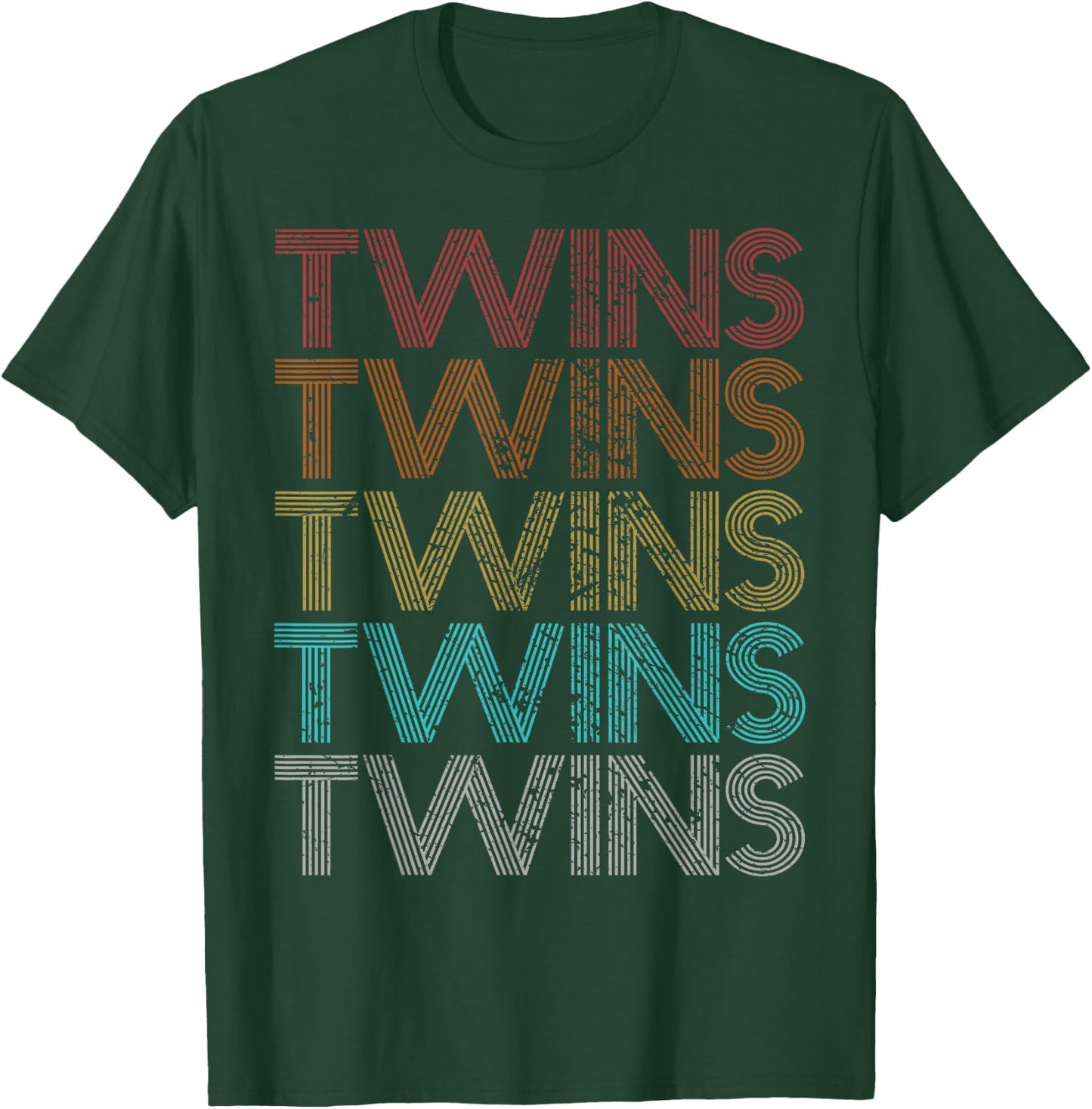 Retro Vintage Twins T-Shirt - T-Shirt | Forest
