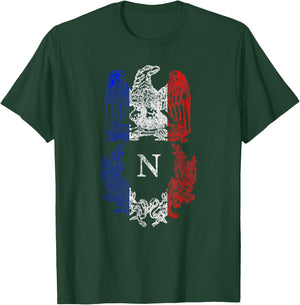 Napoleon Bonaparte Eagle French Flag Napoleonic War History T-Shirt - T-Shirt | Forest