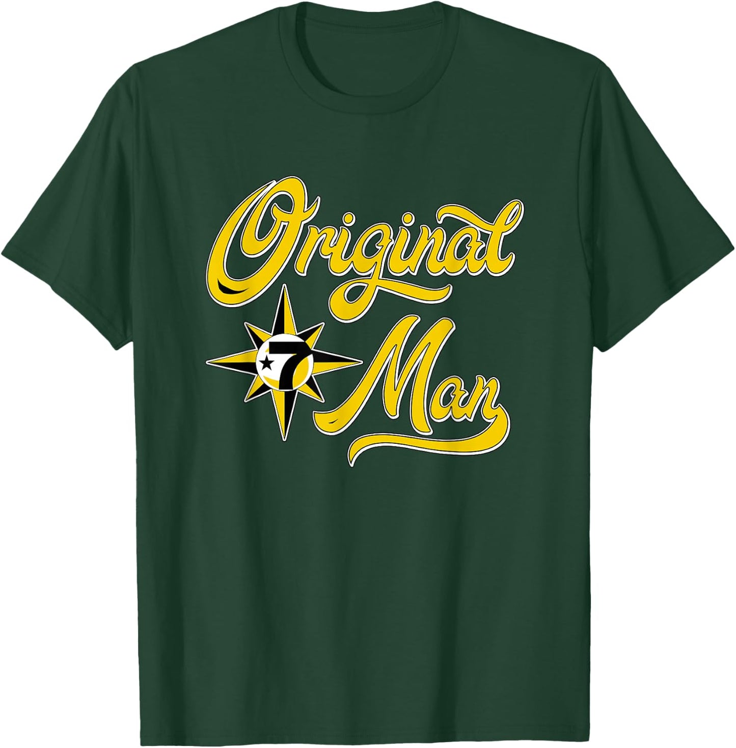 Original Man Allah 7 Logo Crescent Star 5 percent T-Shirt - T-Shirt | Forest