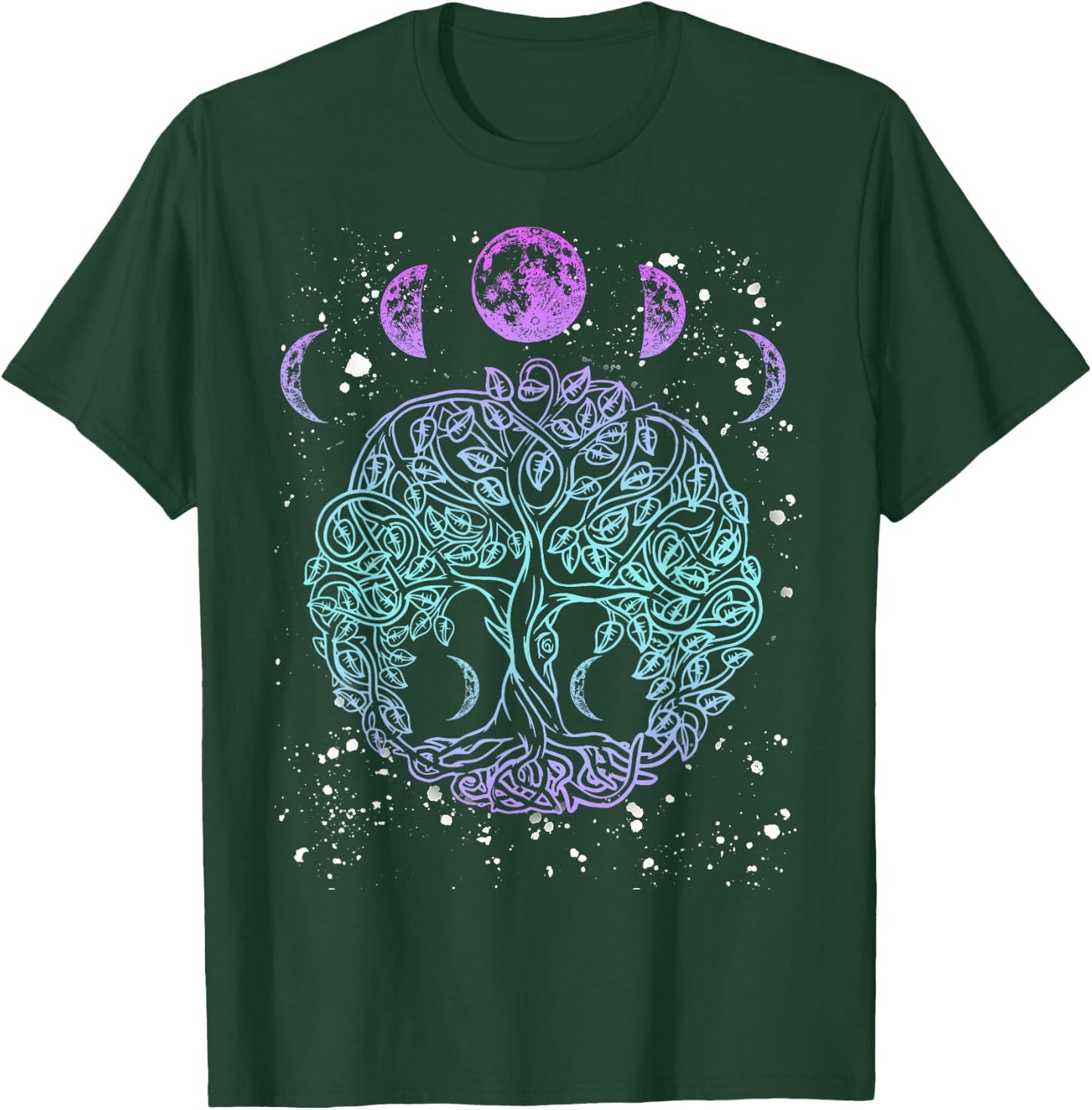 Moon Phases Tree of Life - Viking Pagan Wicca T-Shirt - T-Shirt | Forest