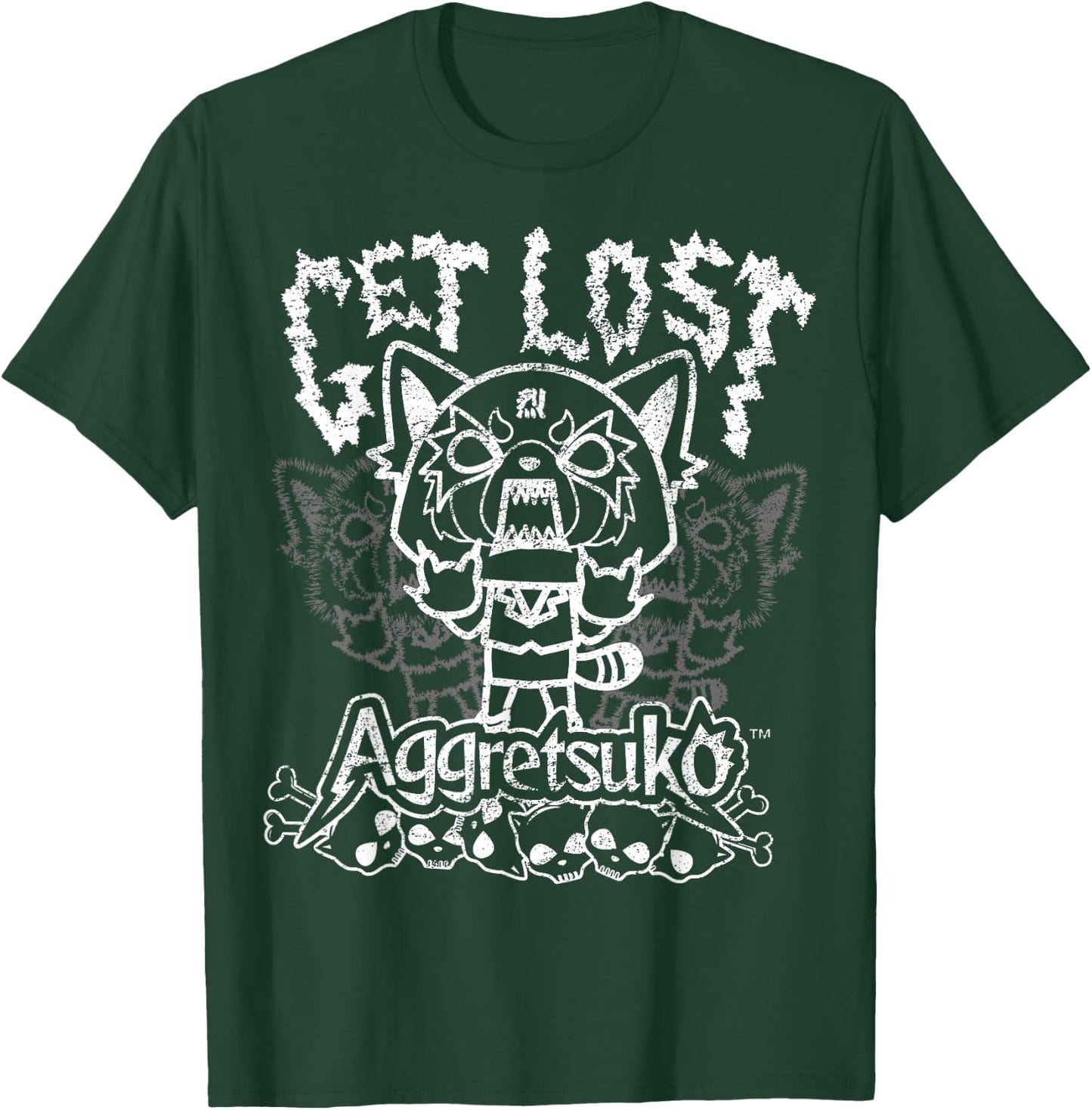 Aggretsuko "Get Lost" Rage Shirt T-Shirt - T-Shirt | Forest