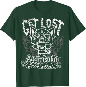 Aggretsuko "Get Lost" Rage Shirt T-Shirt - T-Shirt | Forest