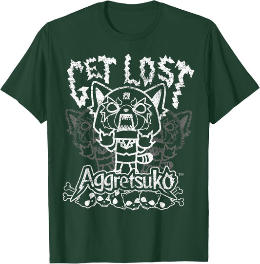 Aggretsuko "Get Lost" Rage Shirt T-Shirt - T-Shirt | Forest