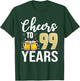 99th Birthday Cheers To 99 Years Old Beer T-Shirt - T-Shirt | Forest