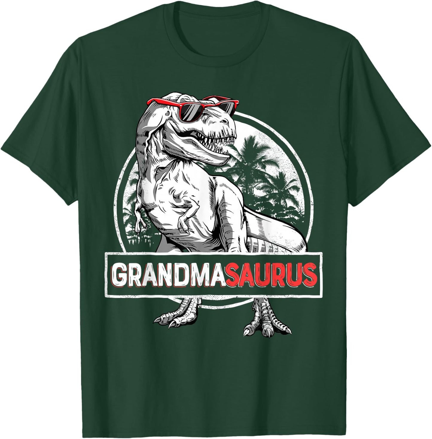 Grandmasaurus T rex Dinosaur Grandma Saurus Mother's Family T-Shirt - T-Shirt | Forest