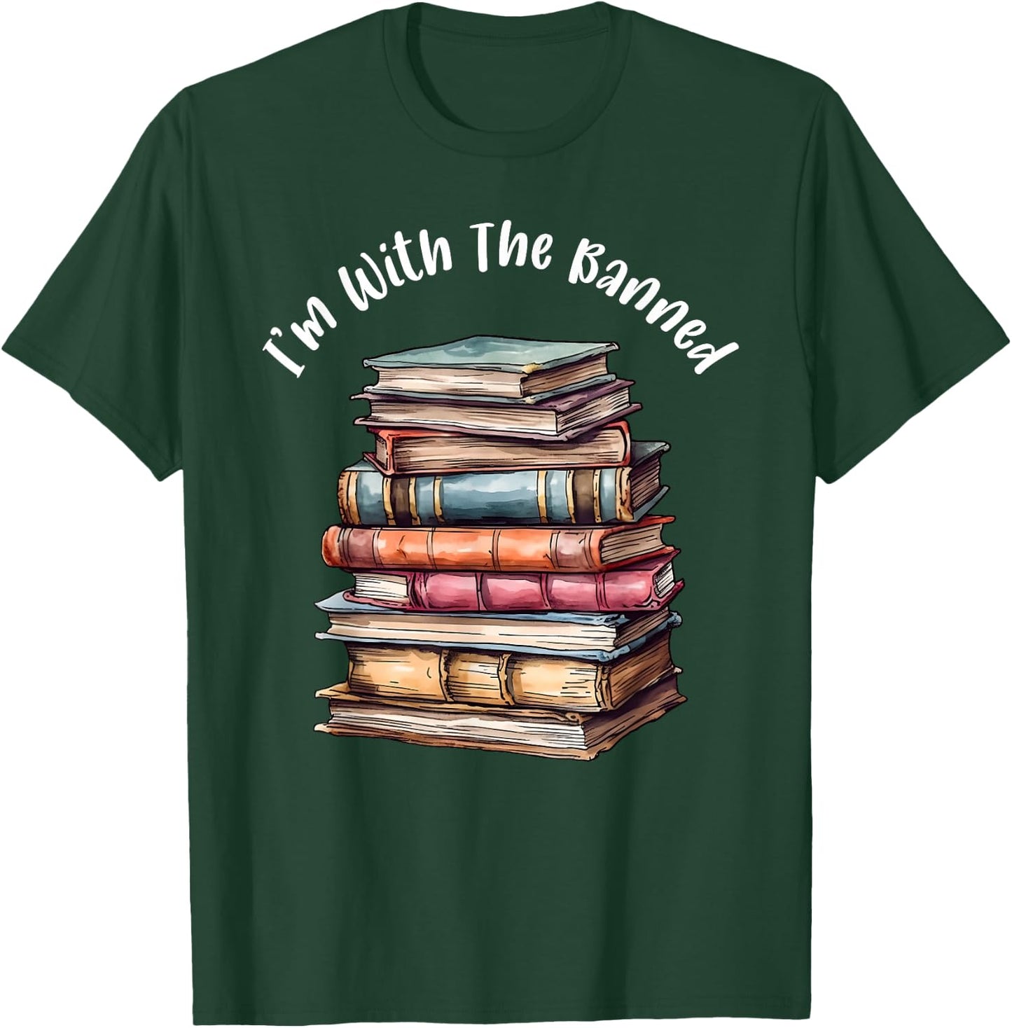 I'm with The Banned Books Vintage Librarian Life Retro T-Shirt - T-Shirt | Forest