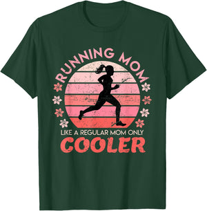 Running Mom Mother Ladies Marathon Run Half marathon T-Shirt - T-Shirt | Forest