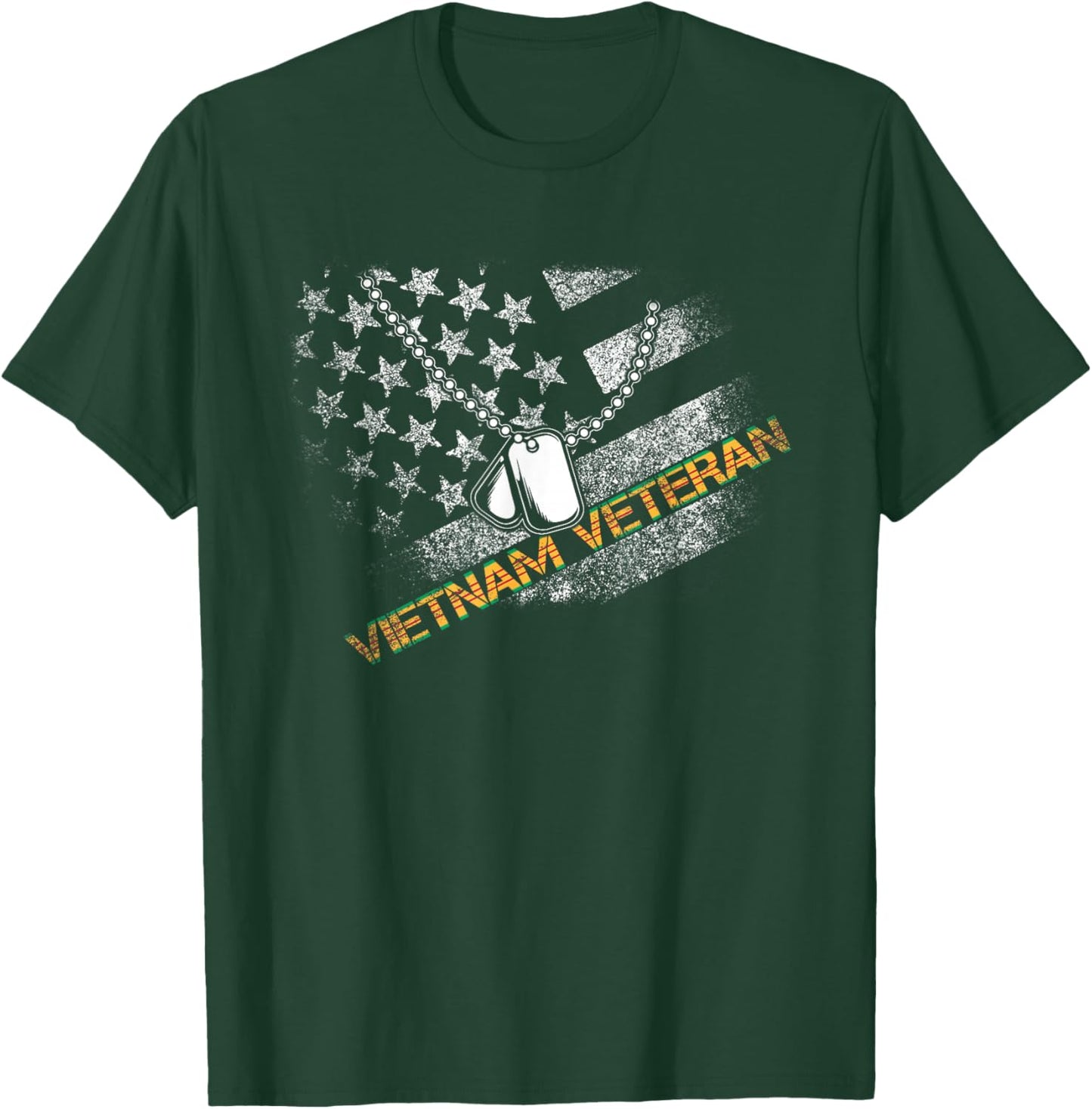 Vietnam Veteran US Flag T shirt Gift | Vietnam War Vet T-Shirt - T-Shirt | Forest