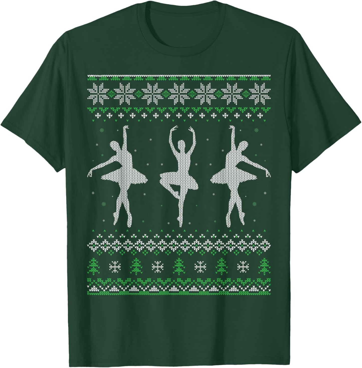 Ballerina Ballet Dancers Ballet Dancing Christmas T-Shirt - T-Shirt | Forest