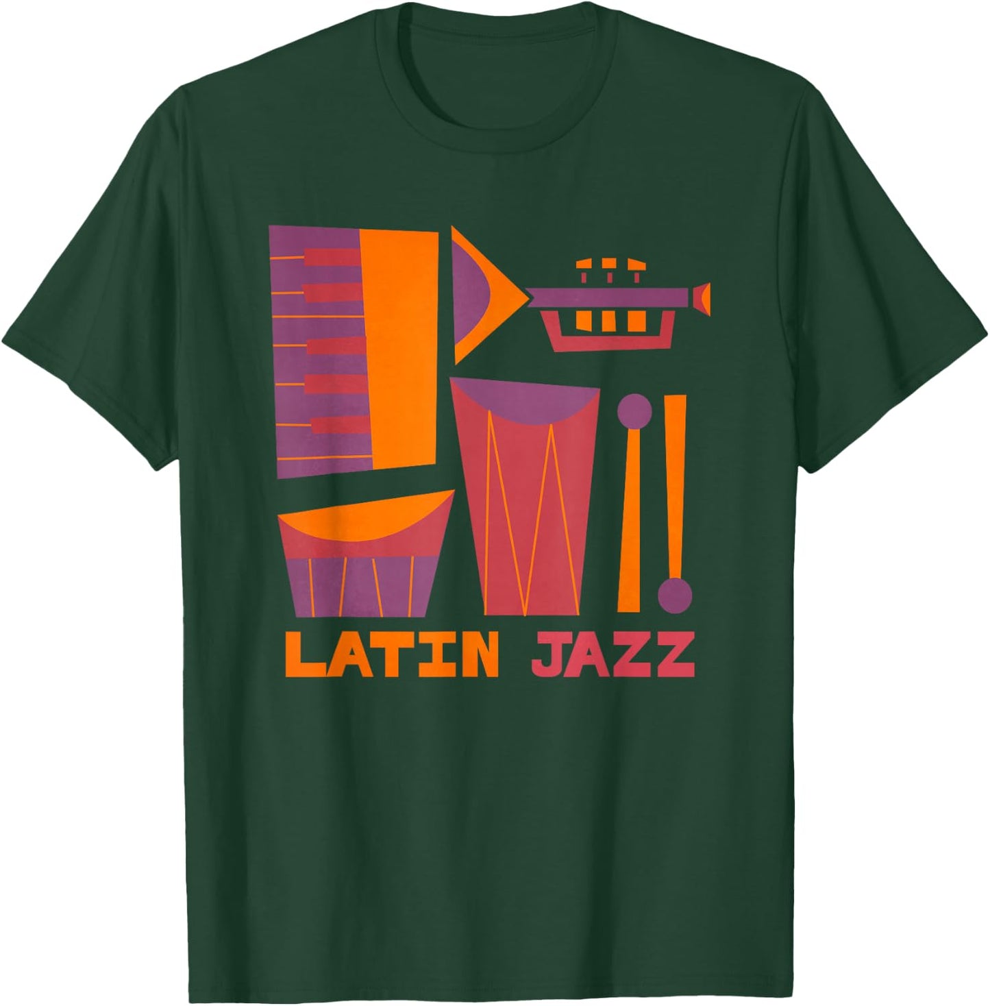 Latin Jazz Music Vintage T-Shirt - T-Shirt | Forest