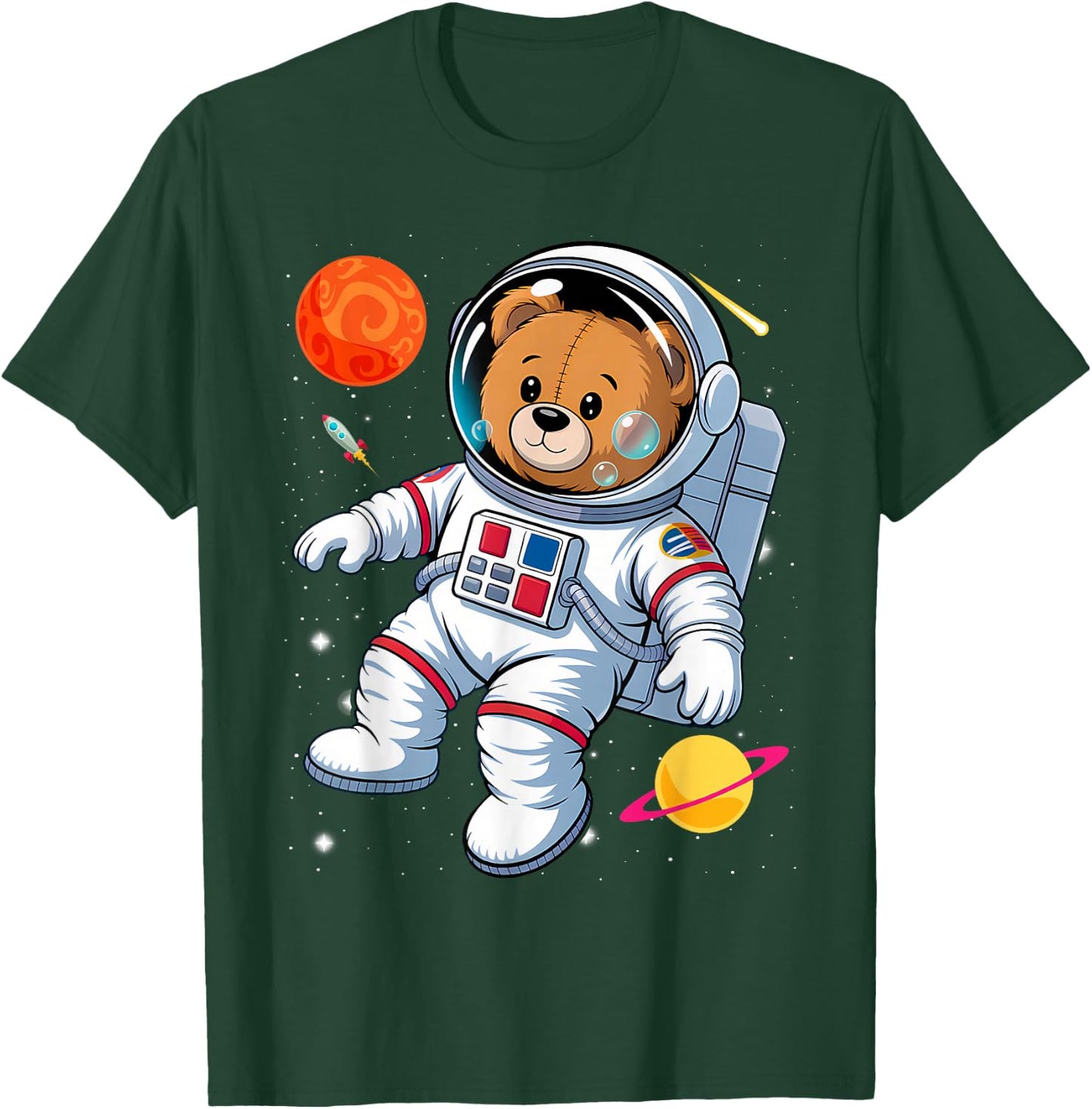 Funny Space Teddy Costume for Bear and Astronaut Lovers T-Shirt - T-Shirt | Forest
