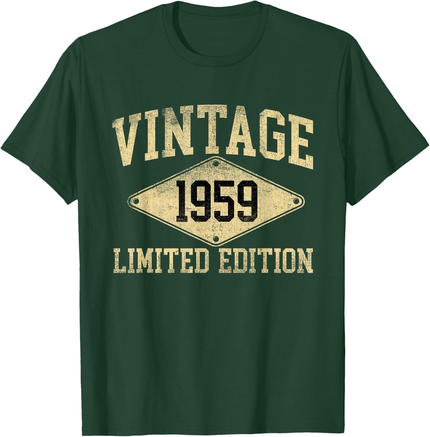 Vintage 1959 Limited Edition Year Of Birth Birthday T-Shirt - T-Shirt | Forest