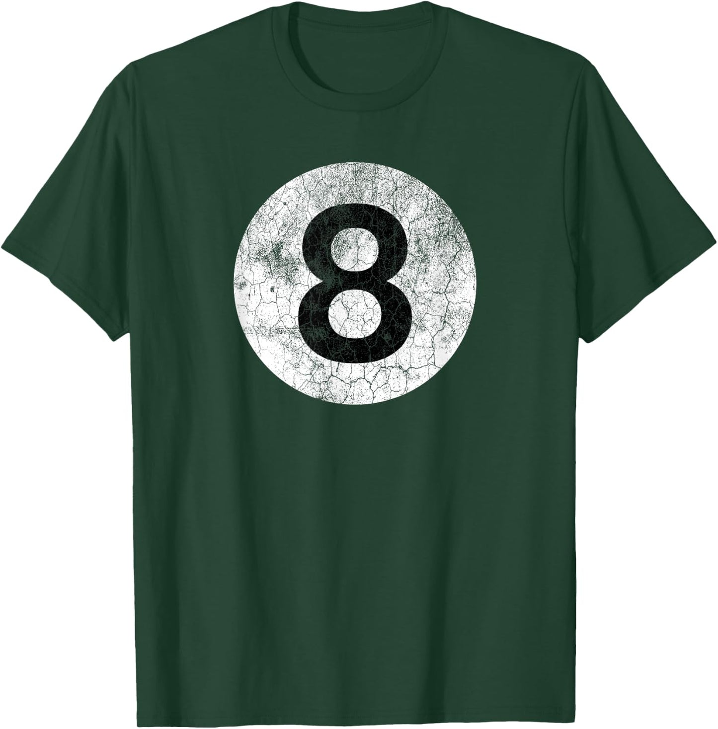 8 Ball Billiards Distressed Vintage Style Costume Eight Ball T-Shirt - T-Shirt | Forest