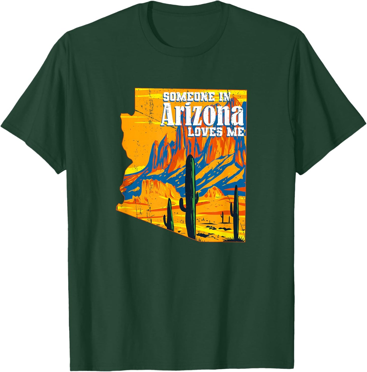 Someone In Arizona Loves Me Vintage Retro US State T-Shirt - T-Shirt | Forest