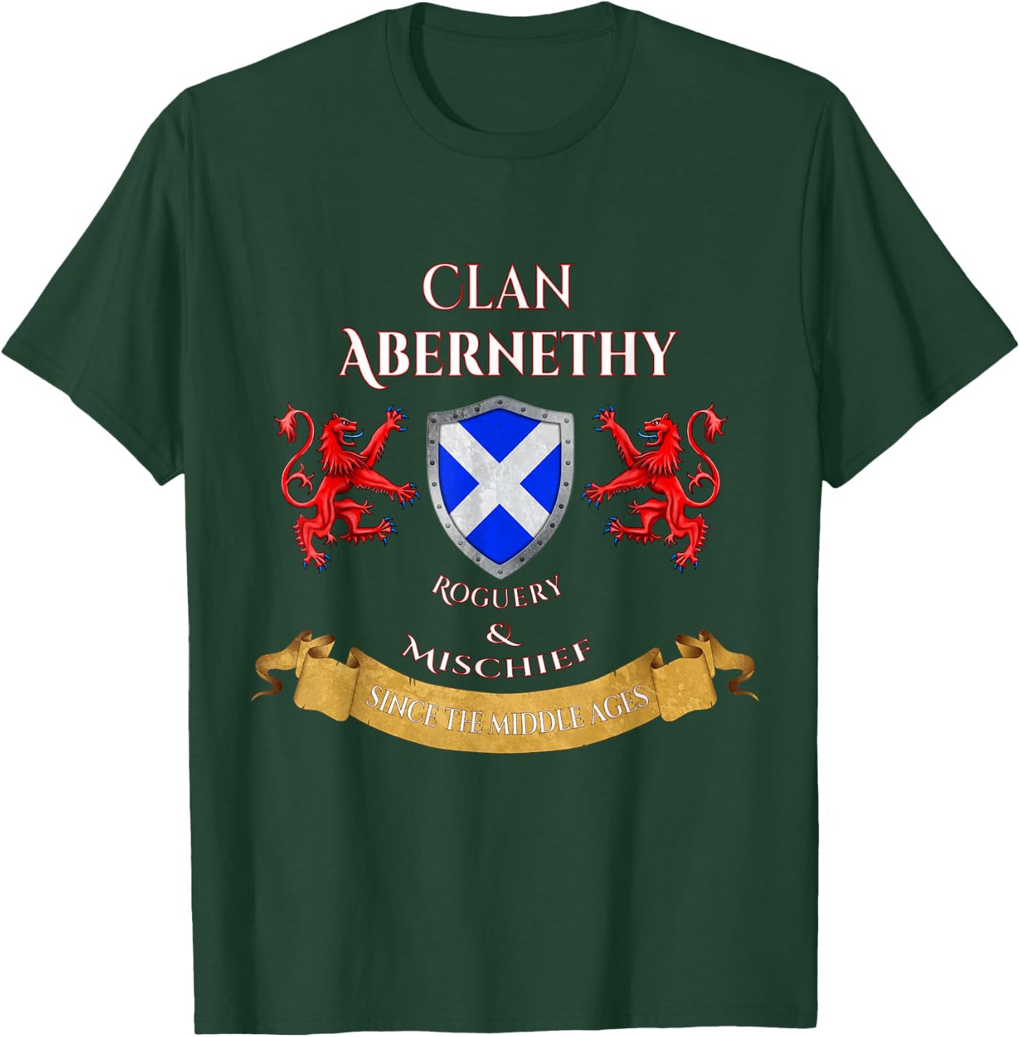 Abernethy Scottish Family Clan Middle Ages Mischief T-Shirt - T-Shirt | Forest