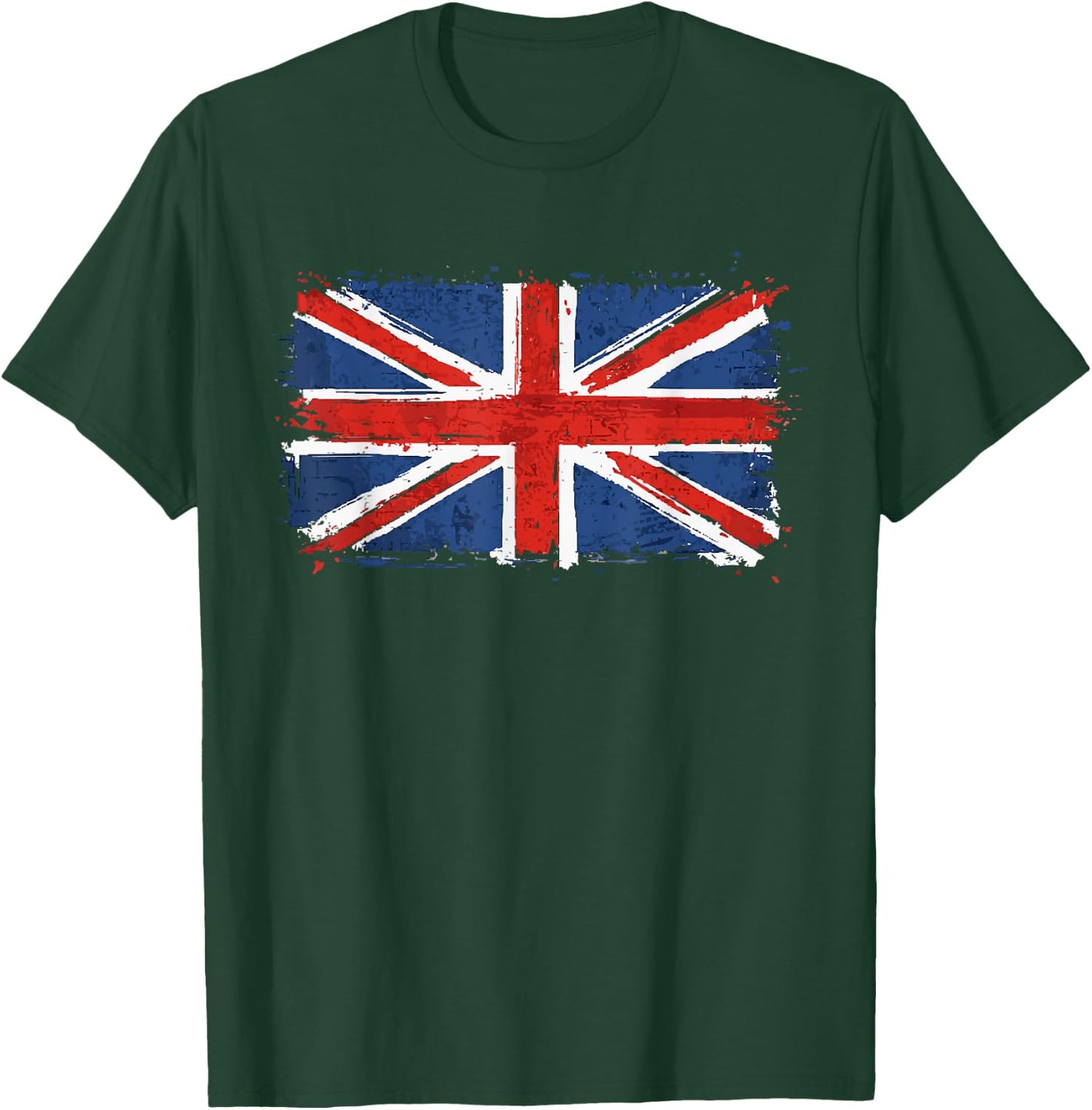 Union Jack British Flag Vintage Grunge Ripped United Kingdom T-Shirt - T-Shirt | Forest