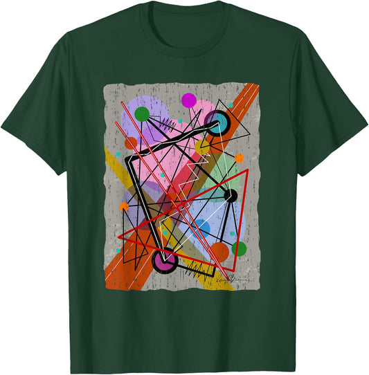 Original Art Shirts Style by Kandinsky Mid Century Bauhaus T-Shirt - T-Shirt | Forest