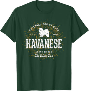 Vintage Style Retro Havanese T-Shirt - T-Shirt | Forest