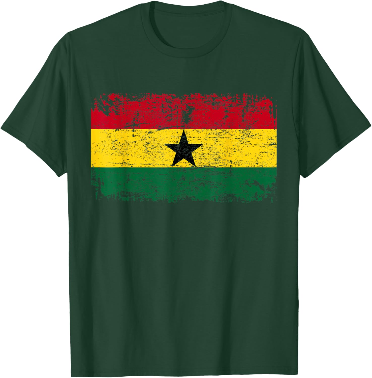 GHANA Flag Vintage | Men Women Kids | GHANA T-Shirt - T-Shirt | Forest