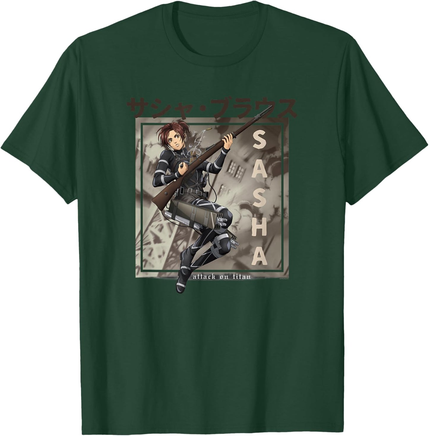 Attack on Titan Season 4 Sasha Kanji AOT Anime T-Shirt - T-Shirt | Forest