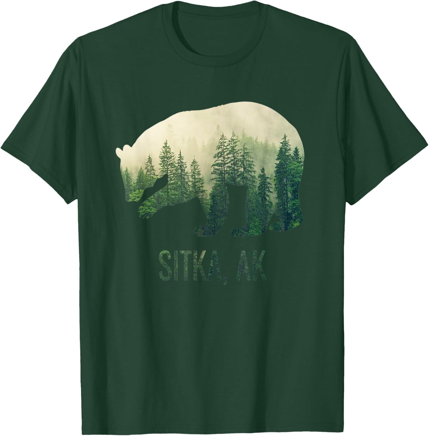 Sitka Bear Southeast Alaska Tongass Wildlife T-Shirt - T-Shirt | Forest