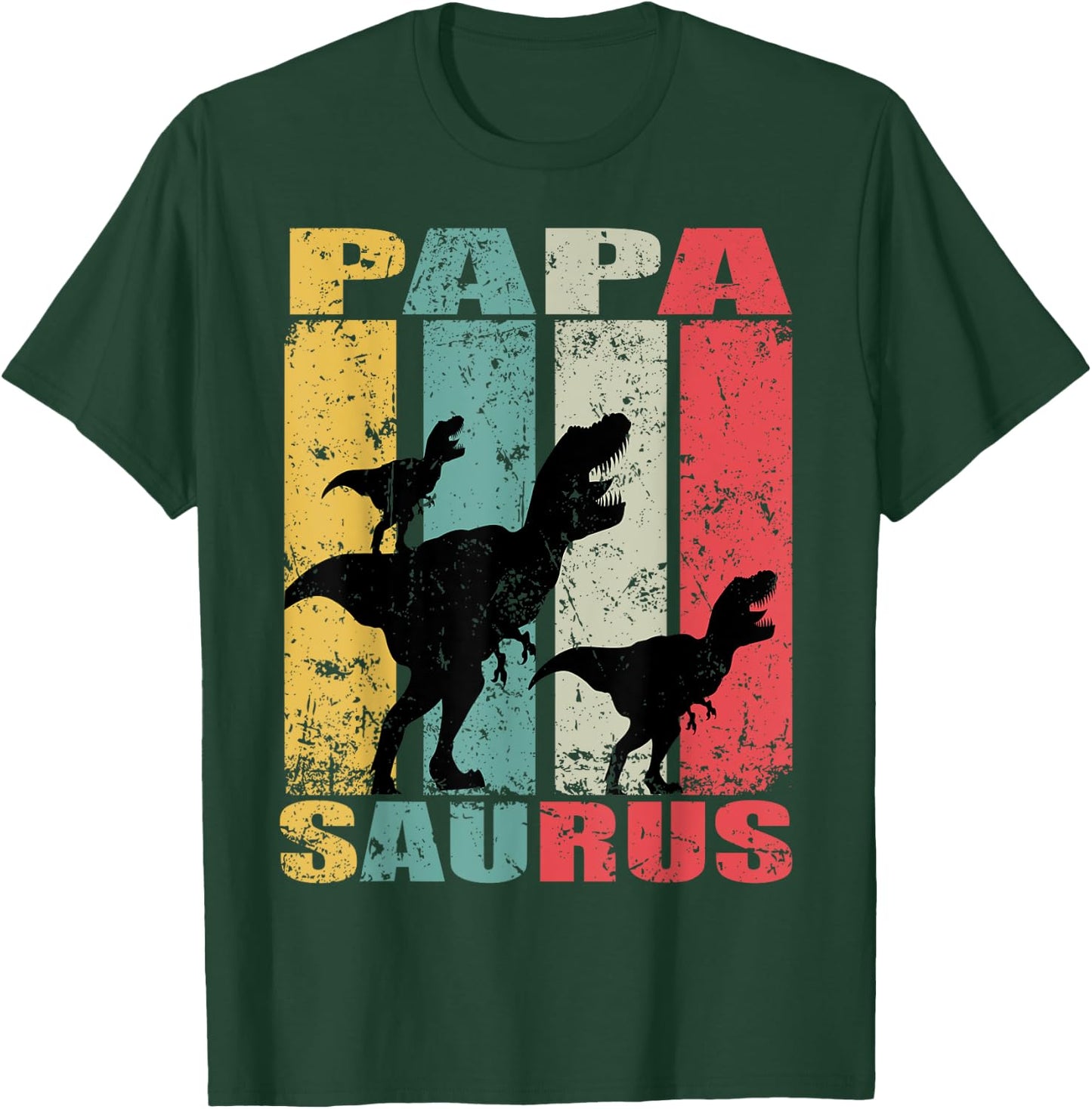 Papasaurus Rex Dinosaur Baby Dino Twin Family Papa Saurus T-Shirt - T-Shirt | Forest