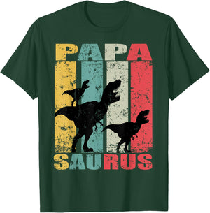 Papasaurus Rex Dinosaur Baby Dino Twin Family Papa Saurus T-Shirt - T-Shirt | Forest