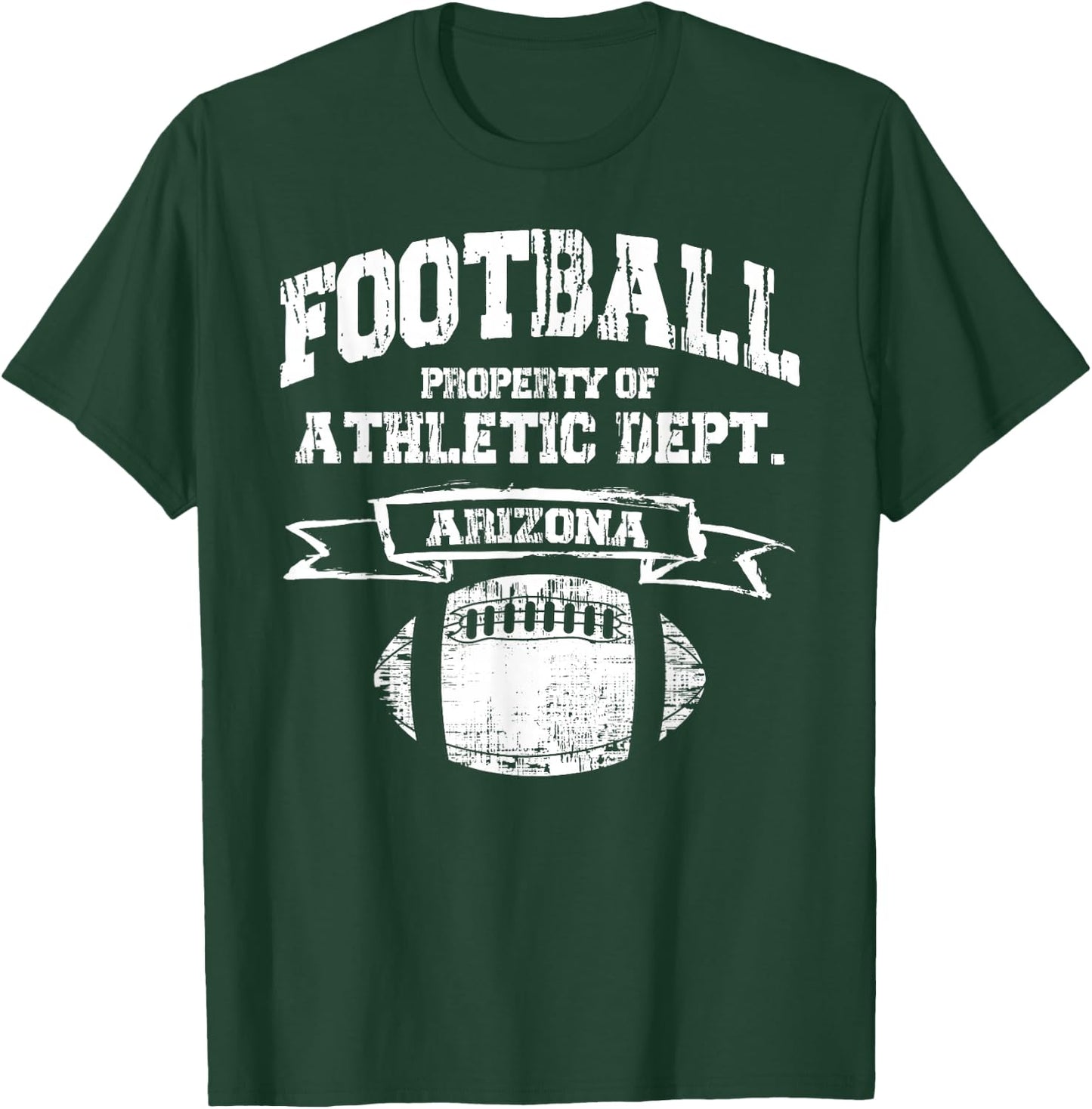 Arizona Football Property Of Athletic Dept. Retro Grunge T-Shirt - T-Shirt | Forest